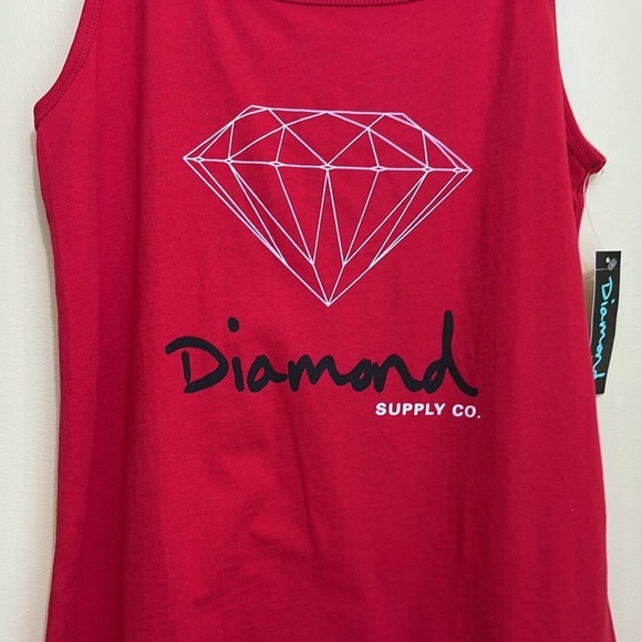 Diamond Supply Company | Red NWT Graphic 100%Cotton Tank Top Shirt S - Picture 2 of 9